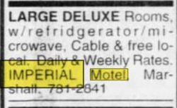 Imperial Motel - Nov 1999 Ad (newer photo)